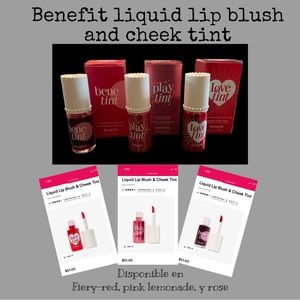 1 New benefit lip blush and cheek tint